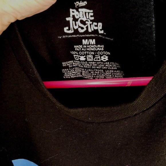 Tupac Poetic Justice Hip Hop Men's Long Sleeve Black T-Shirt Crew Neck Medium M - Picture 4 of 6